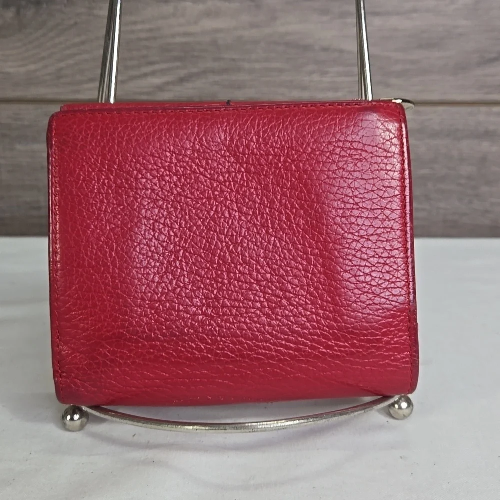 Women's Furla Red Pebble Leather Wallet